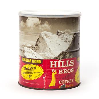 ANSEL ADAMS (1904-1984) A sealed Hills Brothers coffee can filled with the original coffee, with a wraparound image of Adams Winter Mo